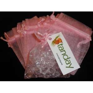    Tanday 150 Light Pink Organza Gift Bags 6x9 