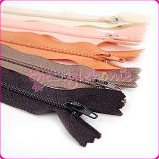   50pc Fancy Assorted colors Nylon Coil Zippers Sewing Craft 7  