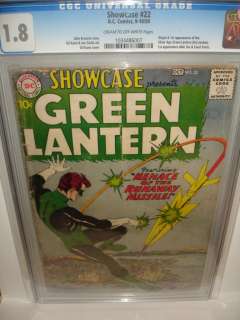 Showcase #22 CGC 1.8 DC 1959 1st Green Lantern 107 cm  