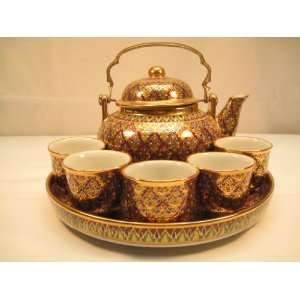 Art Handpainted Royal Porcelain Pottery Houseware Classic Coffee Tea 