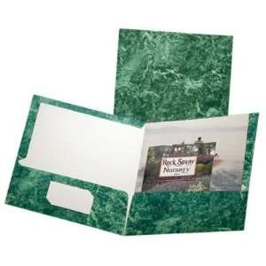  Marble Laminated Portfolios,Letter,25/BX,Emerald Green 