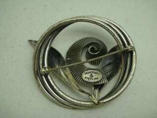 Danecraft Sterling Silver Modernist Round Pin Beauty  