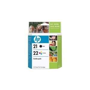  HP No. 21/22 Black and Tri color Ink Cartridge 