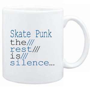  Mug White  Skate Punk the rest is silence  Music 