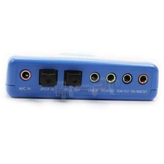External 7.1 USB Sound Card Optical Audio Adapter+Cable  