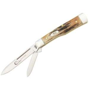 Case Knives 8433 Razor Edge Small Gunstock Pocket Knife with Genuine 