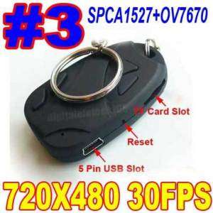 Version#3 Spy camera Car keychain camrecorder ring help  