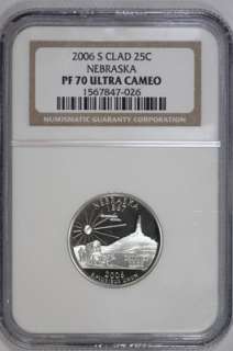   Nebraska Proof State Quarter PF70 NGC United States Mint Coin  
