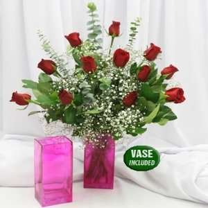 Best Red Roses Arrangement   Vase Included  Grocery 