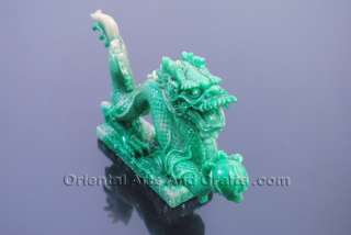 Stunning Dragon Statuary Green Statue Chinese Feng Shui  