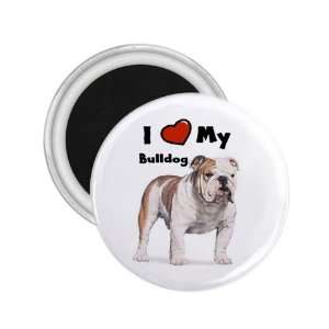 Love My Bulldog Refrigerator Magnet 