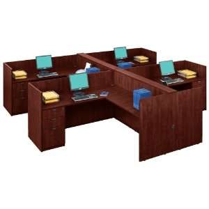  Regency Contract FourPerson Workstation Set Office 