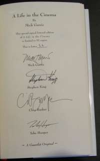 STEPHEN KING   A Life in Cinema   SIGNED LETTERED 1ST  