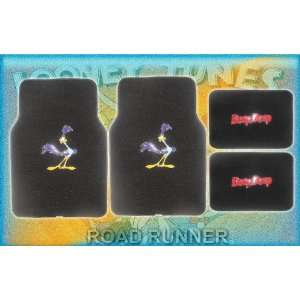  4pc Looney Tunes Road Runner Front and Rear Floor Mats for 