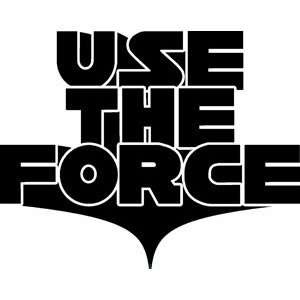   Use The Force Rub On Window Decal Sticker S SW 0011 R Toys & Games