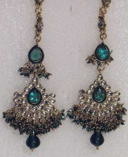 Gorgeous, Royal, Traditional, Ethnic hand crafted Teal Kundan Costume 