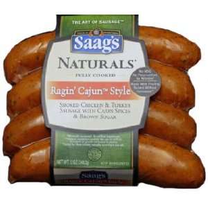 Saags Naturals Ragin Cajun Chicken & Turkey Sausages 12 Oz. Pkg