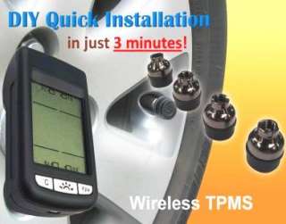 TPMS tire tyre pressure monitoring system external 4 sensors DIY 3 min 