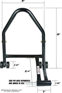 dimensions for the black widow Swing arm stand