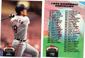 1992 Topps Stadium Club Baseball 92 Set 1 300 Series 1  