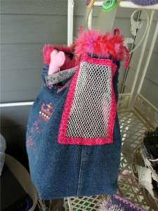   UPCYCLED PET CARRIER PURSE & SWEATER ENSEMBLE FOR SM. BREED DOGS