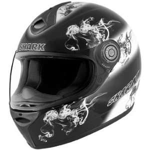Shark RSF 3 Smoke Full Face Motorcycle Helmet Black/White/Silver Large 