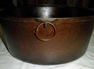 Vintage Favorite Piqua Ware Cast Iron Dutch Oven #10 w/ Lid & Trivet 