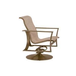   Swivel Rocker Patio Dining Chair Textured Shell Patio, Lawn & Garden