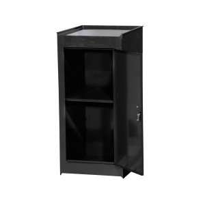  BLACK SIDE HALF LOCKER 2 DR WITH SHELF