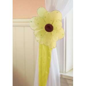  Nylon Yellow Flower Curtain Tieback (Sold Individually 