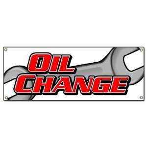  OIL CHANGE BANNER SIGN car transmission engine auto repair 