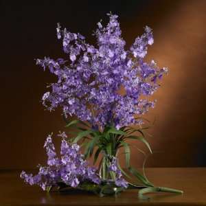  Purple Dancing Lady Silk Orchid Flower (6 Stems)
