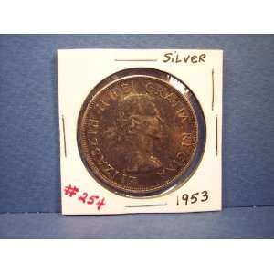  1953 canada silver dollar 0.6 troy oz. of silver 