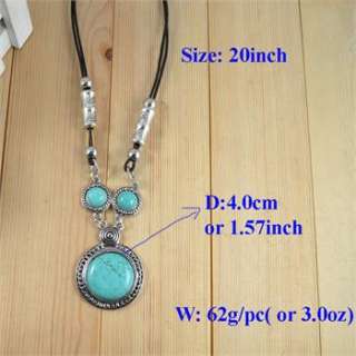   Turquoise Stone Necklace Bracelet Earring Jewelry Set S006  