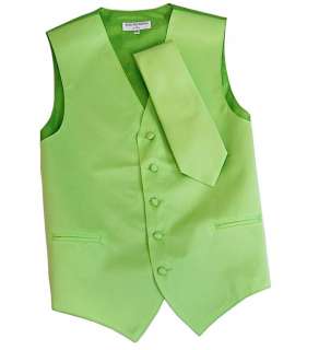 V61/ Mens Apple Green Tuxedo Vest Set by Vesuvio Napoli  