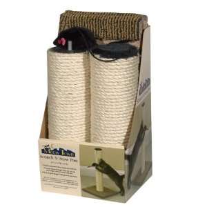  Meow Town Sisal Scratch N Stow Scratching Cat Post 