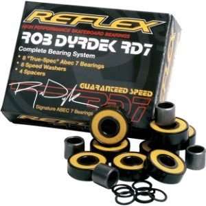  Reflex Drydek Skateboard Bearings (8 Pack)   Abec 7 