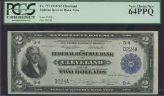 1918 CLEVELAND BATTLESHIP FRBN PCGS 64PPQ SERIAL 224  