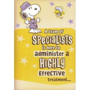  Greeting Card Get Well Peanuts A Team of Specialists Is 