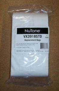 NuTone VX3918STD Central Vacuum Bags VX3918 STD 3 pack  