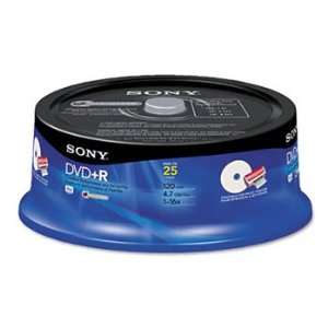  SONY DVD+R Disc Spindle 25/Pack Large Storage Capacity 