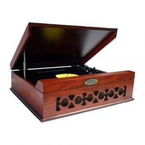   Phonograph/Turntable With USB To PC Connection (Mahogany) Electronics