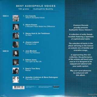 EVA CASSIDY, ALISON KRAUSS BEST AUDIOPHILE VOICES V1 PREMIUM 180G 