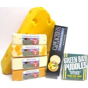 C13  Green Bay Packer Cheese Head Hat & WI Cheese Package  