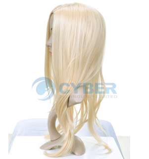 Lady Long Wavy Curly Blonde party Hair Golden Wig/Wigs  