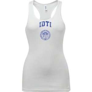   Drafting & Technical Institute White Womens Arch Distressed Tank Top