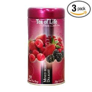 Tea of Life Platinum Collection, Mixed Berry Delight, 50   Count Round 