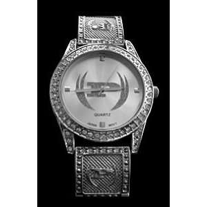  XXL Iced Phat Farm Watch Silver 