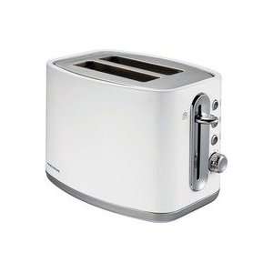  Elipta Stainless Steel & White 2 Slice Toaster