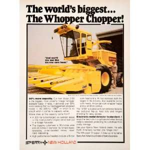 1979 Ad Sperry New Holland Whopper Chopper Forage Harvester Farming 